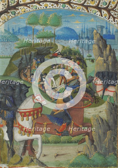 Hannibal defeated the Romans. From the Romuléon, c. 1480.