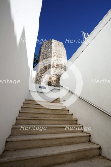 Steps leading up to Tavira Castle, Tavira, Portugal, 2009. Artist: Samuel Magal