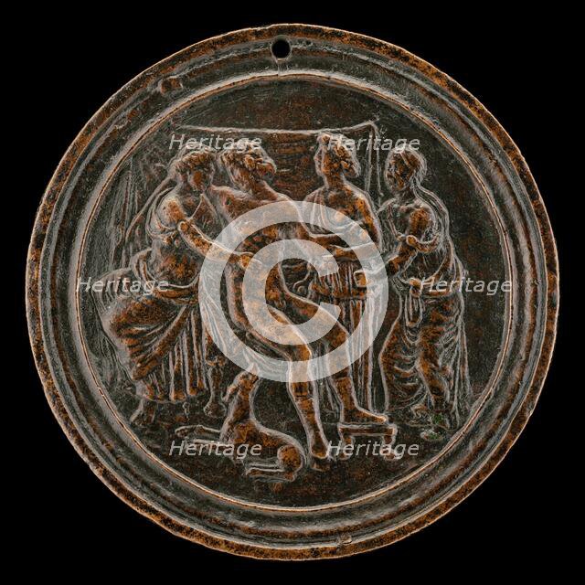 Meleager and Atalante, fourth quarter 15th century. Creator: Master of the Orpheus Legend.