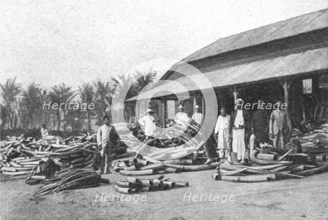 ''Un depot d'ivoire dans lAfrique orientale allemande; Afrique Australe', 1914. Creator: Unknown.