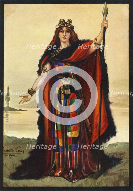 'A Celtic Chieftainess (Boadicea)', 1924. Creator: Herbert Norris.