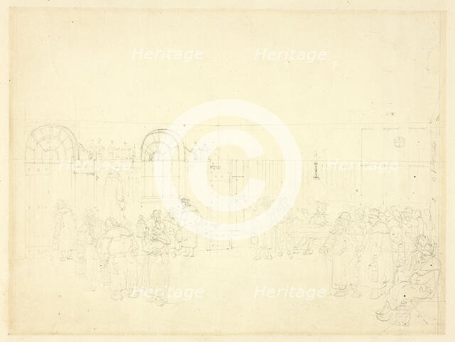 Study for Watch House, St. Mary Le Bone, from Microcosm of London, c. 1809. Creator: Augustus Charles Pugin.