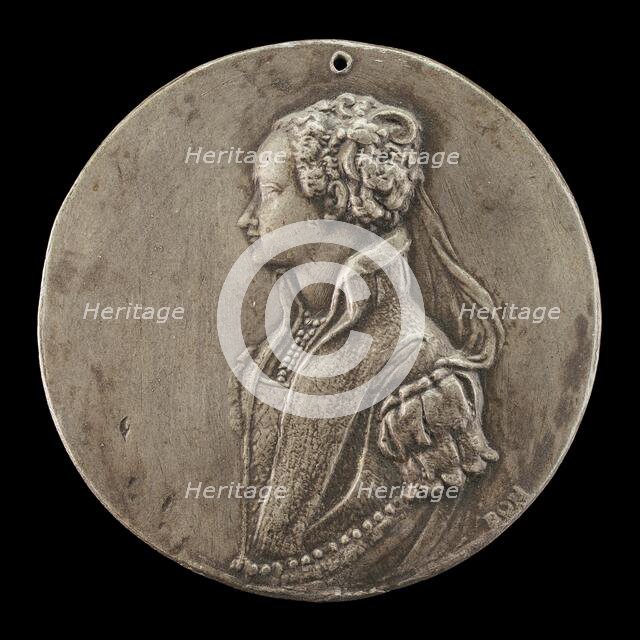 Portrait of a Lady, perhaps of the Family of Gabriele Fiamma, late 16th century. Creator: Giovanni Battista Cambio.