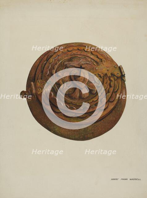 Baptismal Font, 1937. Creator: Harry Mann Waddell.