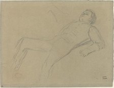 Fallen Jockey (study for "Scene from the Steeplechase: The Fallen Jockey"), c. 1866. Creator: Edgar Degas.