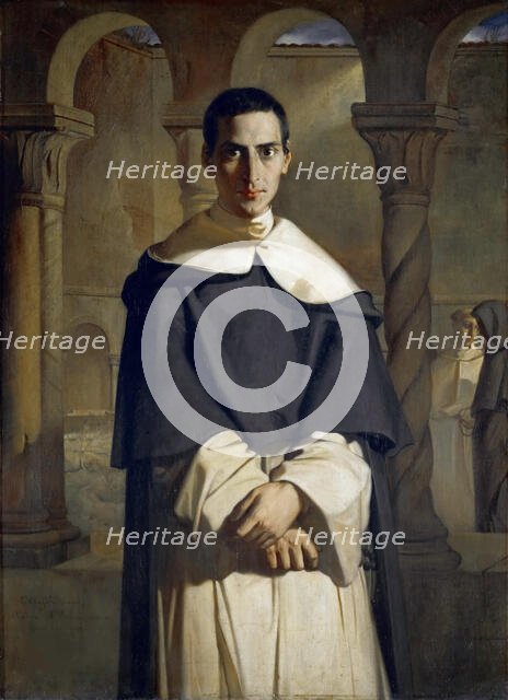 Portrait of Henri Dominique Lacordaire, 1840. Creator: Chassériau, Théodore (1819-1856).