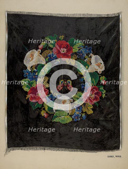 Cross Stitch, c. 1938. Creator: Elmer Weise.