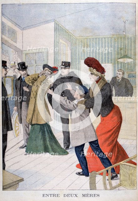 Between two mothers, 1902. Artist: Unknown