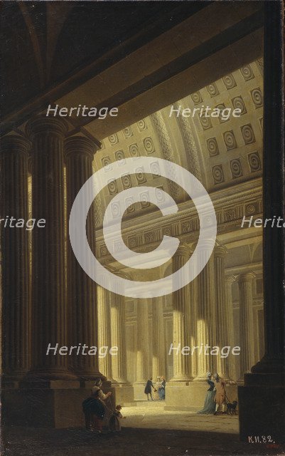 The Internal View of a Temple. (A Doric Vestibule), 1781. Artist: Farafontyev, Yakov Gerasimovich (1758-1798)