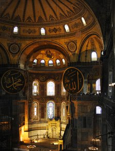 Interior, Hagia Sophia, Istanbul, Turkey, 2013.  Creator: LTL.