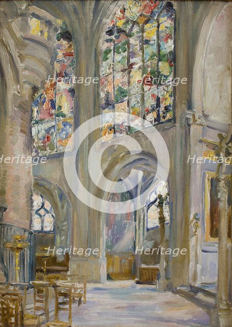 Interior of the Church of St. Etienne in Paris, 1864. Creator: Stanislaw Wyspianski.