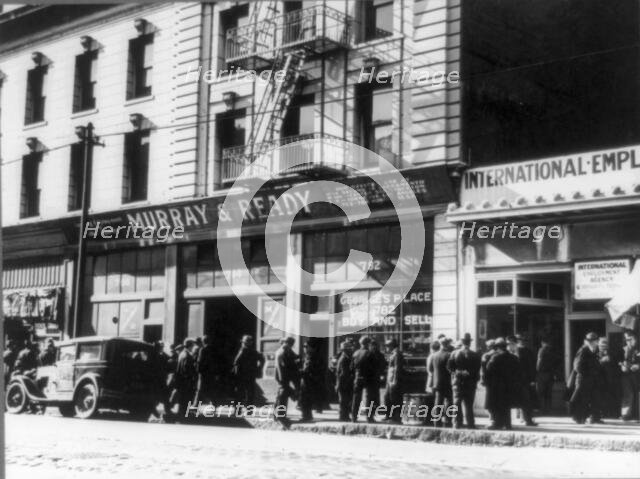 Howard Street in San Francisco, known as "Skid Row," the district of the unemployed, 1937. Creator: Dorothea Lange.