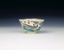 Famille rose bowl with pheasant, Qing dynasty, China, 1st half of 19th century. Artist: Unknown