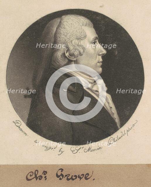 Charles Grove, 1798. Creator: Charles Balthazar Julien Févret de Saint-Mémin.