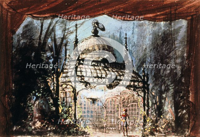 Set design for Mozart's The Magic Flute, 1863. Artist: Unknown