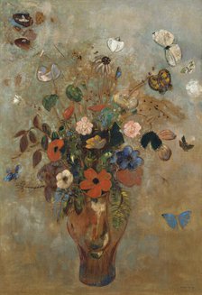 Still Life with Flowers, 1905. Creator: Odilon Redon.