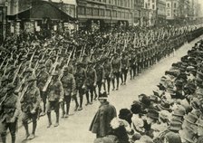 Australian troops, Melbourne, First World War, c1915, (c1920). Creator: Unknown.