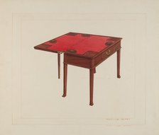 Three Leaf Gaming Table, c. 1938. Creator: Edward L Loper.