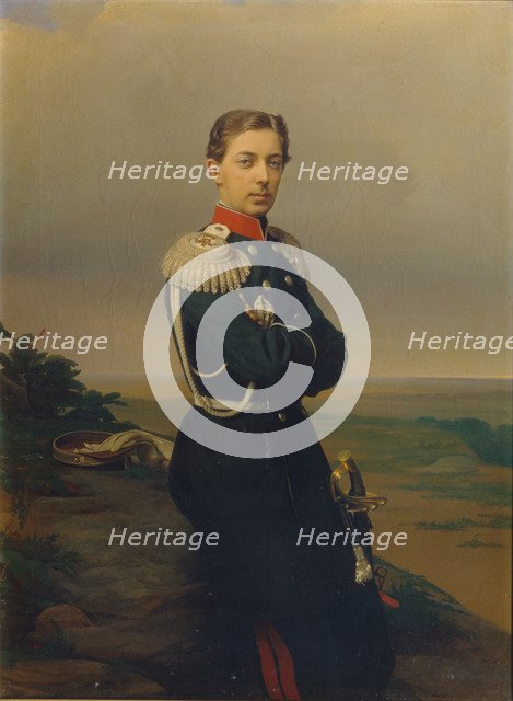 Portrait of Tsarevich Nicholas Alexandrovich of Russia (1843–1865). Artist: Zaryanko, Sergei Konstantinovich (1818-1870)
