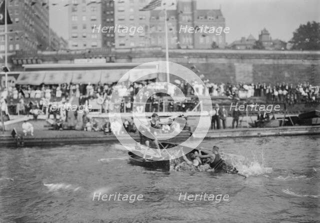 Canoe Tilting, between c1910 and c1915. Creator: Bain News Service.