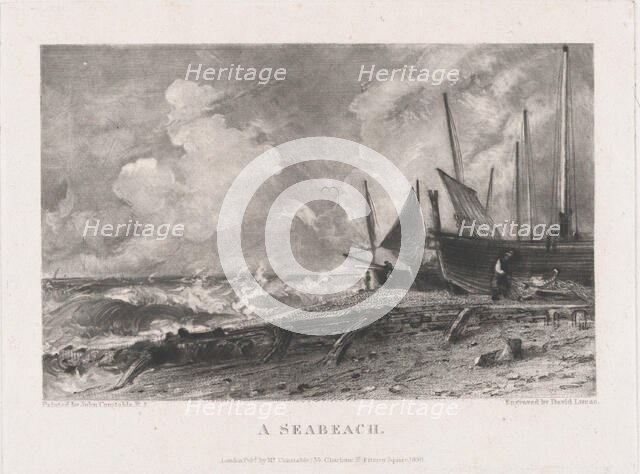 A Sea Beach, 1830. Creator: David Lucas.