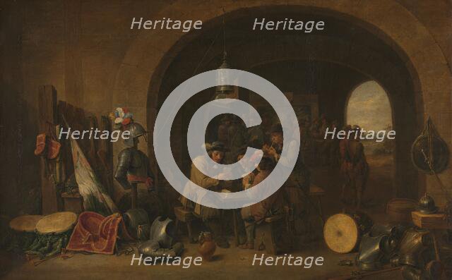 Guardroom, c.1740. Creator: Jacques Ignatius de Roore.