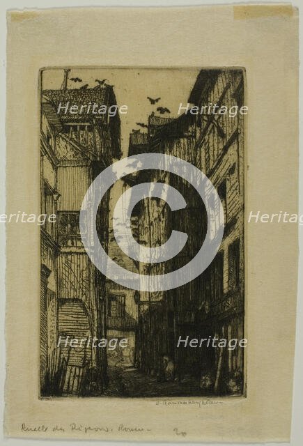 Ruelle des Pigeons, Rouen, 1903. Creator: Donald Shaw MacLaughlan.