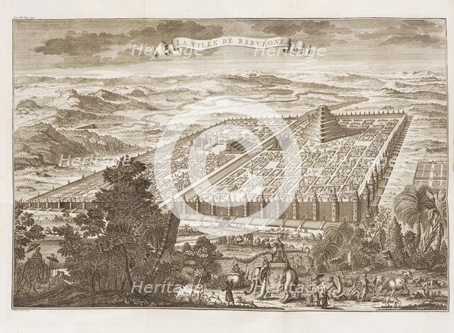 Ancient Babylon. From "Histoire universelle depuis le commencement du monde", 1742. Creator: Punt, Jan (1711-1779).