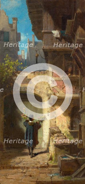 The Well-Wisher, ca 1860. Creator: Spitzweg, Carl (1808-1885).