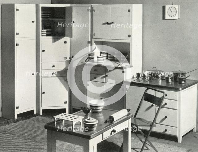 'Kitchen furniture by Heal's, London', 1937. Creator: Unknown.