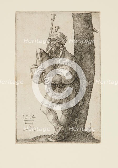 The Bagpiper, 1514. Creator: Albrecht Durer.