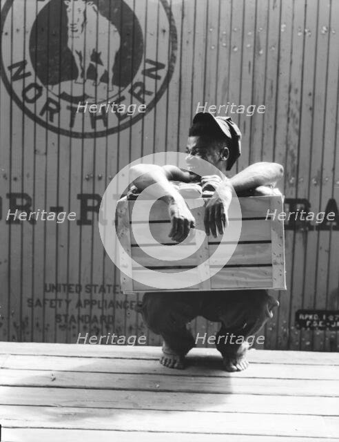 Migrant shed worker, Northeast Florida, 1936. Creator: Dorothea Lange.