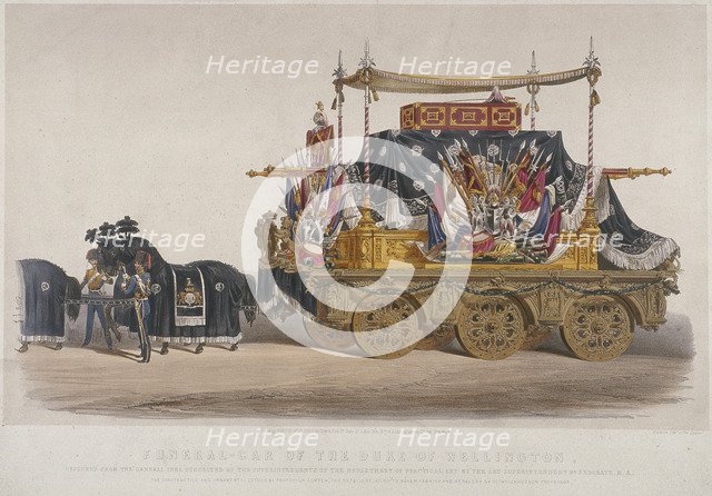 View of the funeral car of the Duke of Wellington, 1852. Artist: Richard Redgrave
