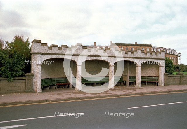 Shelter on Queen's Terrace, Fleetwood, Lancashire, 1999. Artist: P Williams