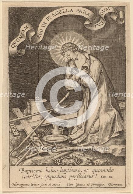 Baptismo habeo baptisari .... Creator: Hieronymous Wierix.