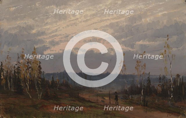 Dusky Autumn Landscape, 1875. Creator: Fanny Churberg.