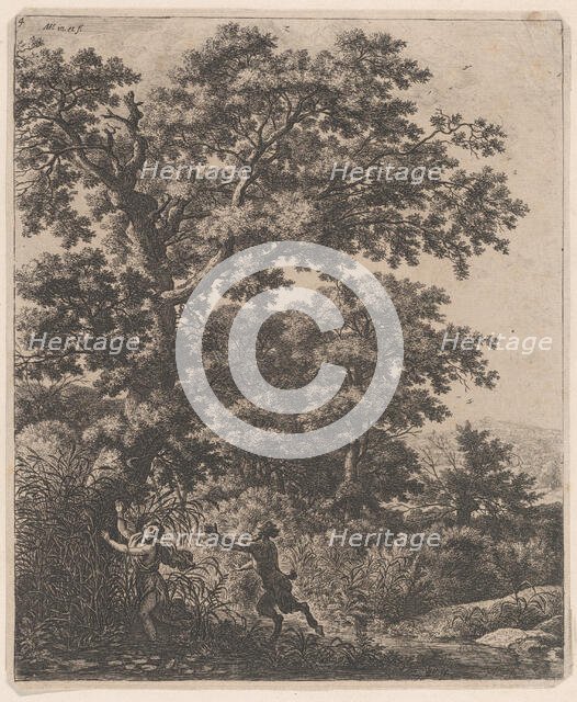 Pan and Syrinx, 17th century. Creator: Anthonie Waterloo.