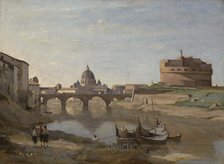 Castel Sant'Angelo, Rome, c1830-32. Creator: Jean-Baptiste-Camille Corot.