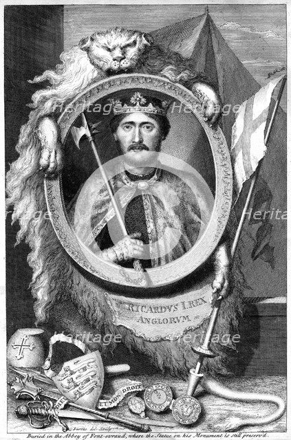 Richard I, King of England.Artist: George Vertue