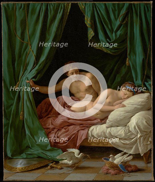 Mars and Venus, Allegory of Peace (Mars et Vénus, allégorie sur la Paix), 1770. Creator: Louis Jean Francois Lagrenee.