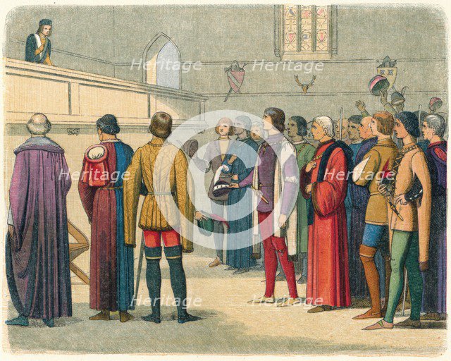 'Richard invited to assume the crown', 1483 (1864). Artist: James William Edmund Doyle.
