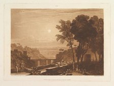 The Bridge and Goats (Liber Studiorum, part IX, plate 43), April 23, 1812. Creator: JMW Turner.