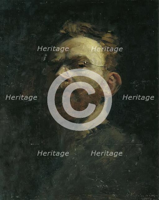 Self-portrait, 1879. Creator: Karl Koepping.