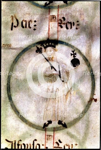 Peter 'The Great', II of Catalonia and III of Aragón (1239-1285), son of King James I, miniature …