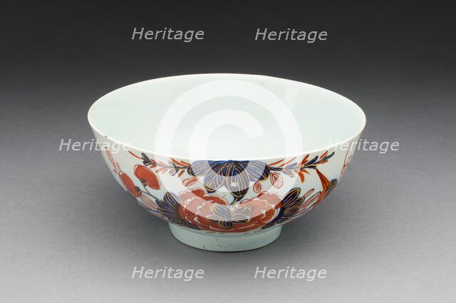 Bowl, London, 1760/64. Creator: Vauxhall Porcelain Factory.