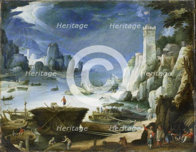 River view wit Large Rock, 1601. Creator: Unknown.