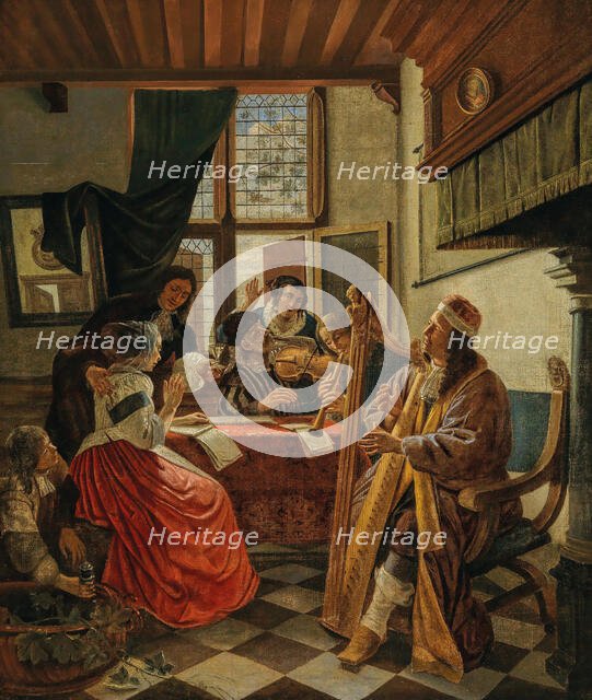 Music-making company in an interior, 1670s. Creator: De Man, Cornelis (1621-1706).