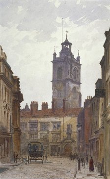 Church of St Giles without Cripplegate, City of London, 1880.                 Artist: John Crowther