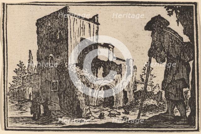 Shepherd and Ruins, 1621. Creator: Edouard Eckman.