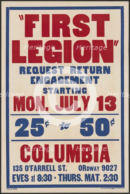 First Legion, [193-]. Creator: Unknown.